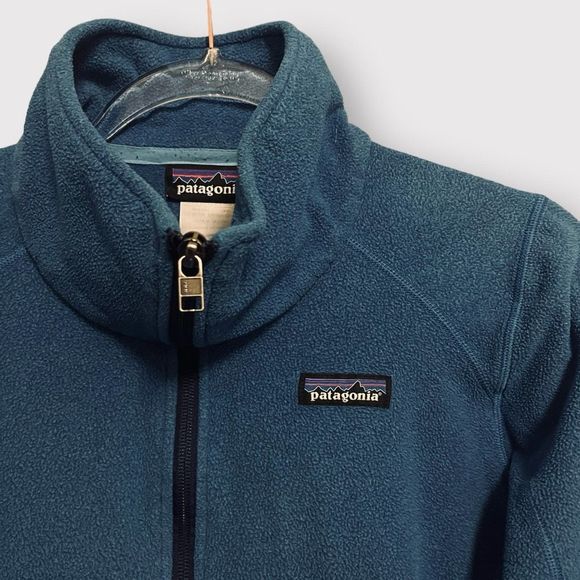 Patagonia Emmilen Fleece Jacket Small Blue Womens Sweater Full Zip Cozy Layering - Picture 4 of 4